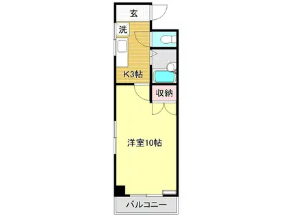 マチレス旭(1K/1階)の間取り写真