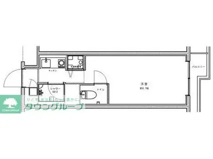 プリンス本町(ワンルーム/3階)の間取り写真