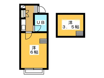 第5メゾン稲垣(1K/1階)の間取り写真