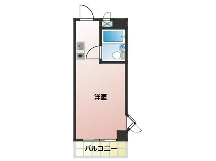 ブリッジワン(ワンルーム/3階)の間取り写真