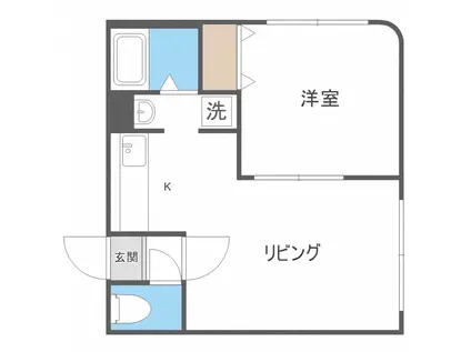 さくらハイツ1(1LDK/1階)の間取り写真