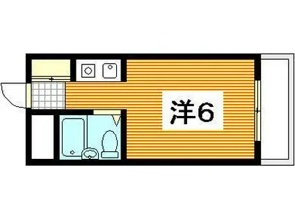 KOI ウエスト(1K/2階)の間取り写真