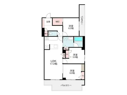 ACERO GARDEN(3LDK/2階)の間取り写真