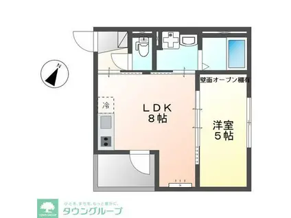 グラン ジャルダン(1LDK/1階)の間取り写真