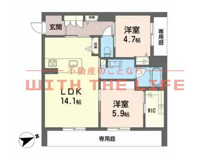 シャーメゾンROOX(2LDK/2階)の間取り写真