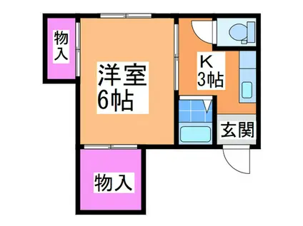 コーポ小林(1K/4階)の間取り写真