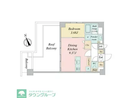 N-STAGE NISHIKUNITACHI(1K/6階)の間取り写真