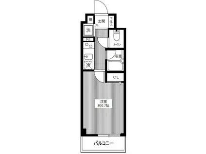 RISESTAGE MAGOME(1K/4階)の間取り写真