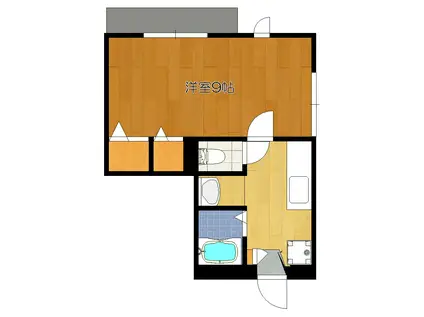 メゾンドール元住吉(1K/1階)の間取り写真