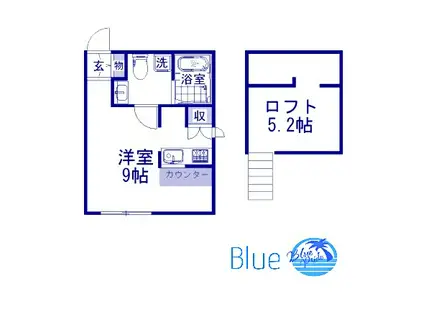 プリマジャパン壱番館(ワンルーム/2階)の間取り写真