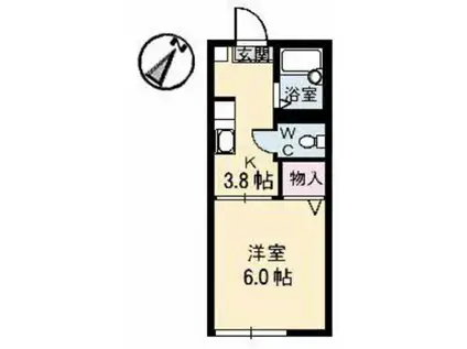 ゆうハイツ(1K/1階)の間取り写真