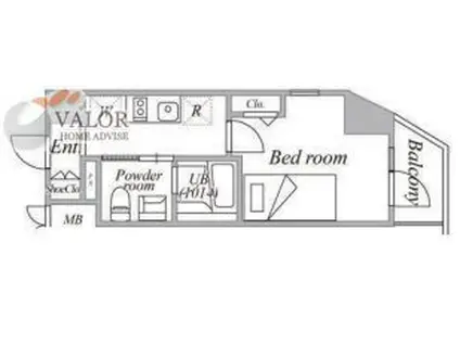 ログ横浜駅東(1K/9階)の間取り写真
