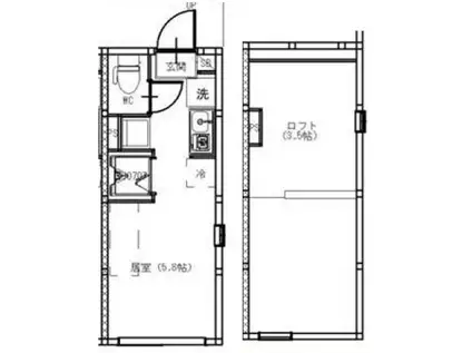 春日町6丁目NEO AVAND(ワンルーム/2階)の間取り写真
