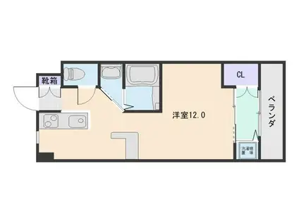 パレクイーンズ(ワンルーム/6階)の間取り写真