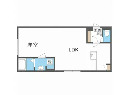 SOLEIL(1LDK/2階)の間取り写真