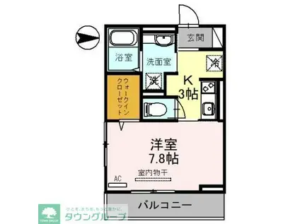 ノーブル大成(1K/3階)の間取り写真