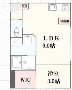 LEGGERO武庫川(1LDK/1階)の間取り写真