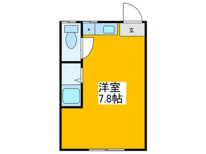 清水丘アパートB棟(ワンルーム/2階)の間取り写真