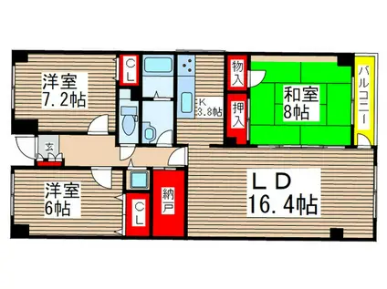 L-PLACE 下総中山II(3LDK/1階)の間取り写真