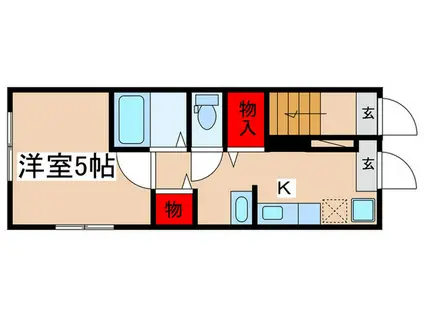 MAISON DE F YURIGAOKA(1K/1階)の間取り写真