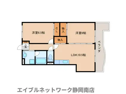 スーペリアS(2LDK/2階)の間取り写真