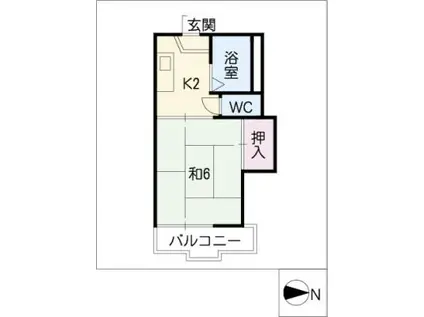 フォーブルいずみ(1K/2階)の間取り写真