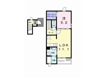 メゾンド・ドルフィンII(1LDK/2階)の間取り写真