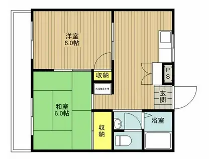 アーデント船堀(2DK/3階)の間取り写真