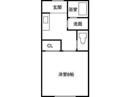 はうすエースワン(1K/1階)の間取り写真