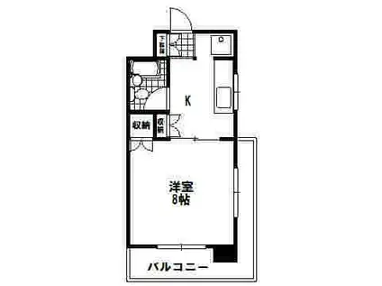 ブレーンハイム柴山(1K/7階)の間取り写真