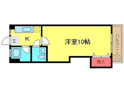 内田ビル(1K/3階)の間取り写真