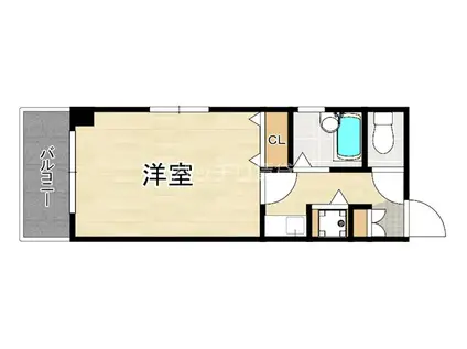 ダイナコート天神南II(1K/2階)の間取り写真