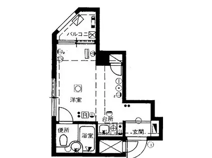 東急田園都市線 三軒茶屋駅 駅近 無 5月中旬入居可 防犯カメラ有(ワンルーム/2階)の間取り写真
