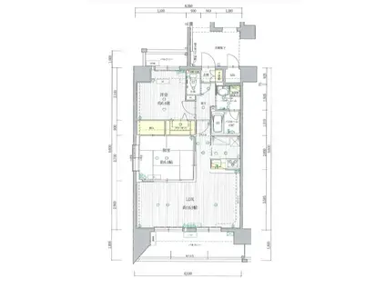 アトラスアルファーノ箱崎(2LDK/2階)の間取り写真