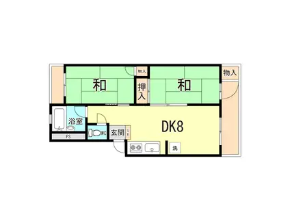 RYOS GARDENS(1LDK/4階)の間取り写真