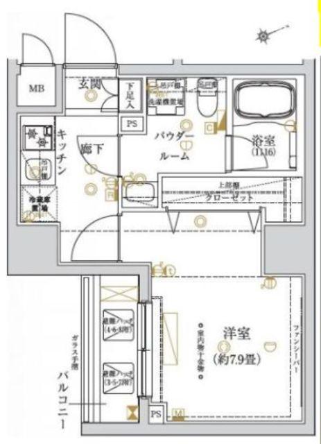 レガリス大塚(1K/3階)の間取り写真