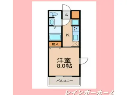 LUCE SOLARE(1K/1階)の間取り写真