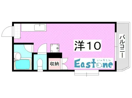 クラムハイツ(ワンルーム/4階)の間取り写真