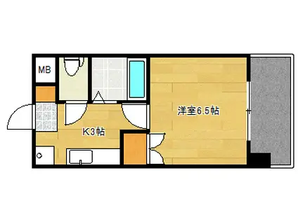 NEWS壱番館(1K/9階)の間取り写真