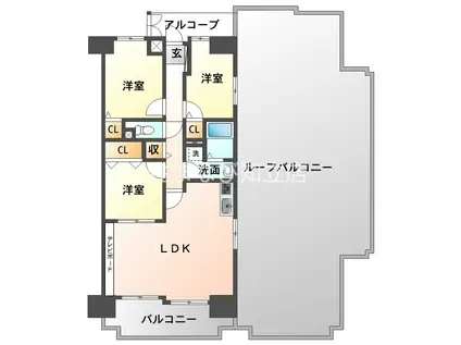 藤和シティコープ刈谷駅前II(3LDK/8階)の間取り写真