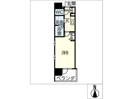 MELIV名城公園(1K/2階)の間取り写真