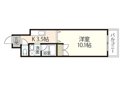 ヴィブレ大須(1K/7階)の間取り写真