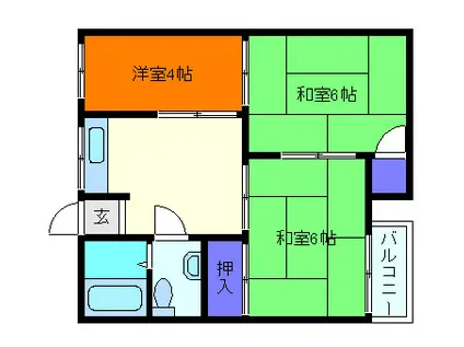 天城ビル(3DK/2階)の間取り写真