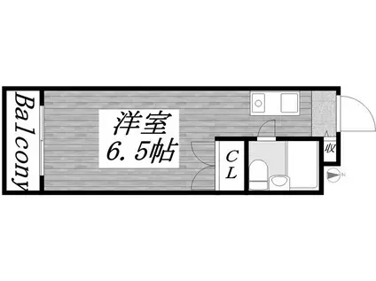 メゾン・ド・エクラン(ワンルーム/1階)の間取り写真