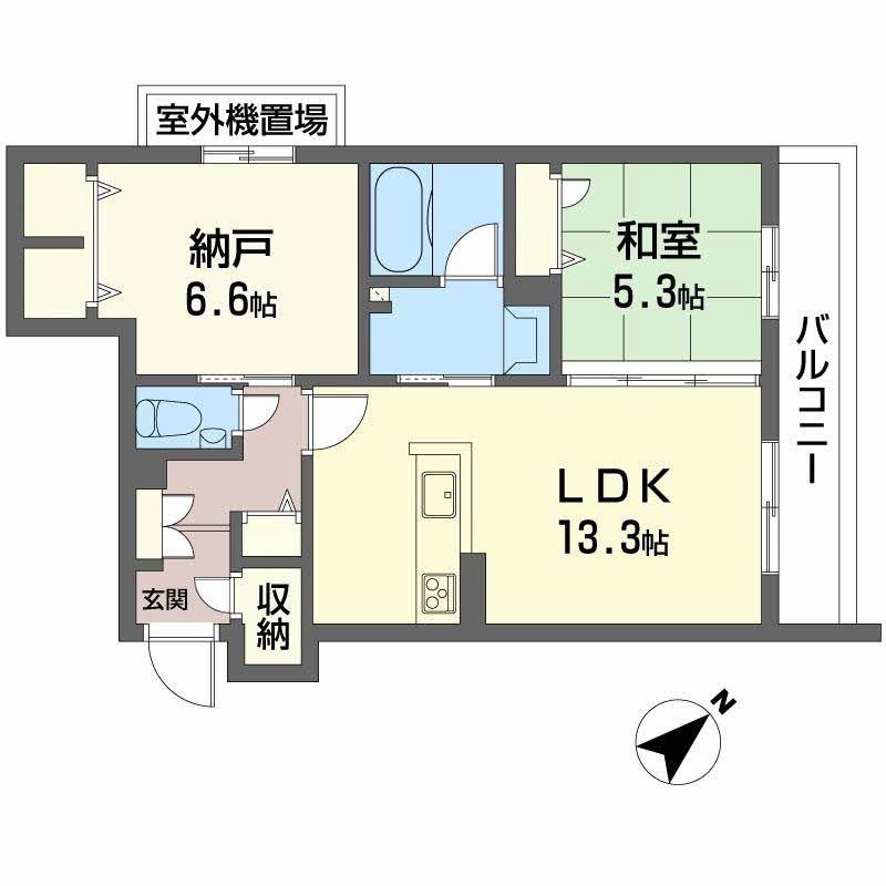 GRACIEUX下新庄(1SLDK/2階)の間取り写真