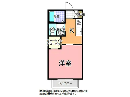 ハウス ハイマート A棟(1K/1階)の間取り写真