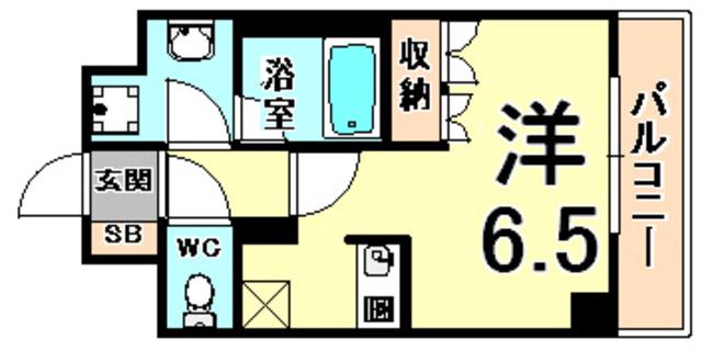 サカトⅡ(ワンルーム/5階)の間取り写真
