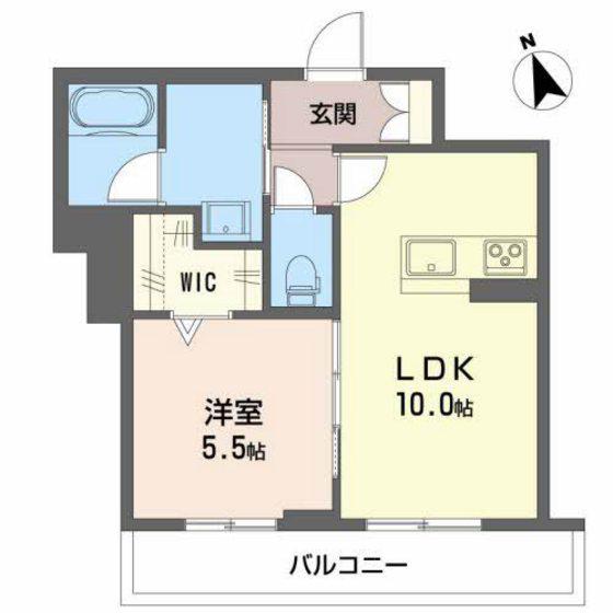 メゾン宝町(1LDK/3階)の間取り写真