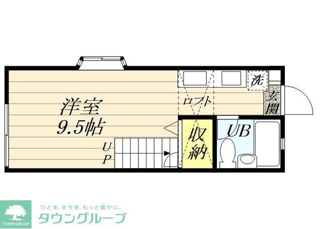 ハイツカミーナ(ワンルーム/2階)の間取り写真
