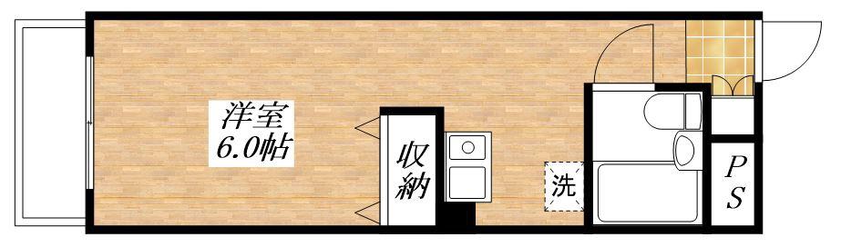 昭島コートエレガンスB(ワンルーム/3階)の間取り写真